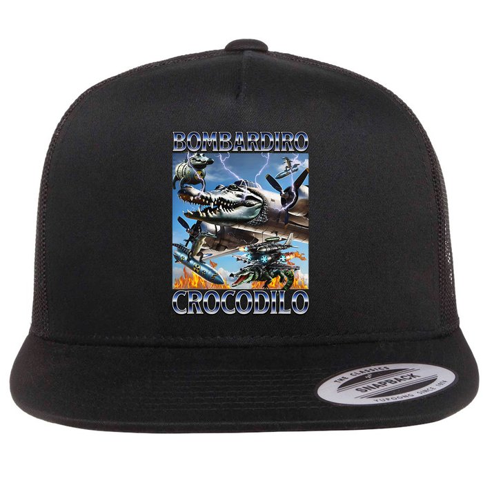 Bombardiro Crocodilo - Italian Brainrot Meme Flatbill Hat