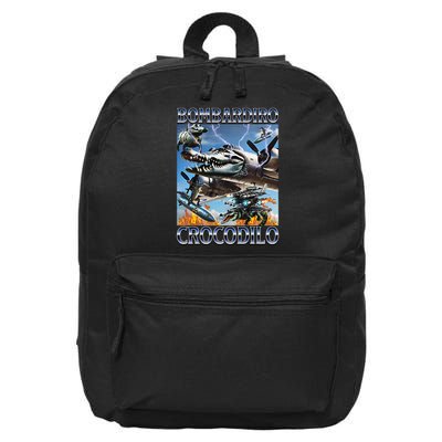 Bombardiro Crocodilo - Italian Brainrot Meme 16 in Basic Backpack