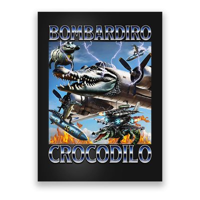 Bombardiro Crocodilo - Italian Brainrot Meme Poster