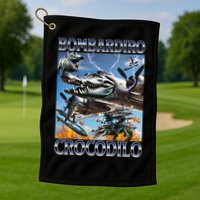 Bombardiro Crocodilo - Italian Brainrot Meme Golf Towel
