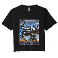 Bombardiro Crocodilo - Italian Brainrot Meme Women's Crop Top Tee