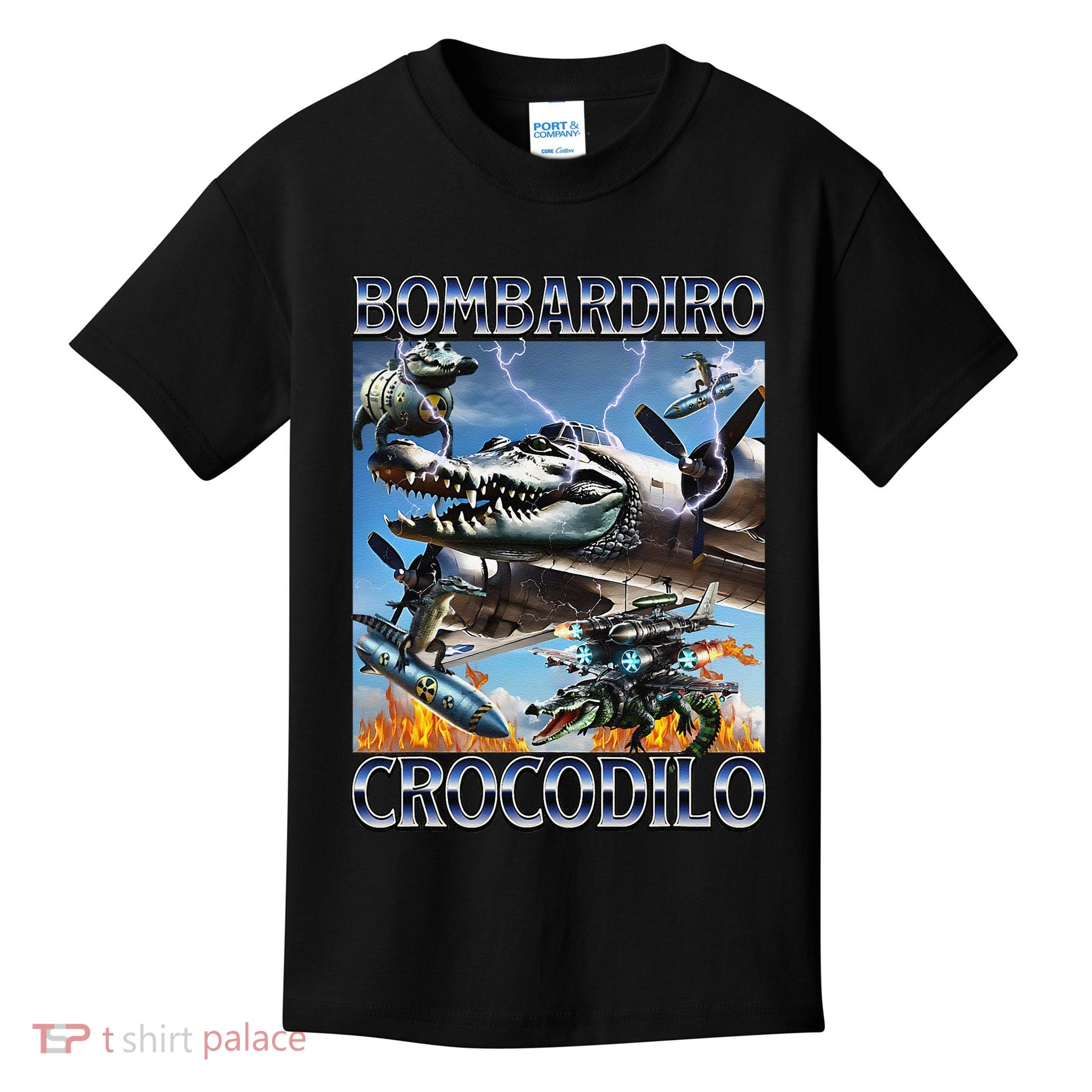 Bombardiro Crocodilo - Italian Brainrot Meme Kids T-Shirt