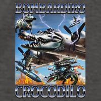 Bombardiro Crocodilo - Italian Brainrot Meme Vector Backpack