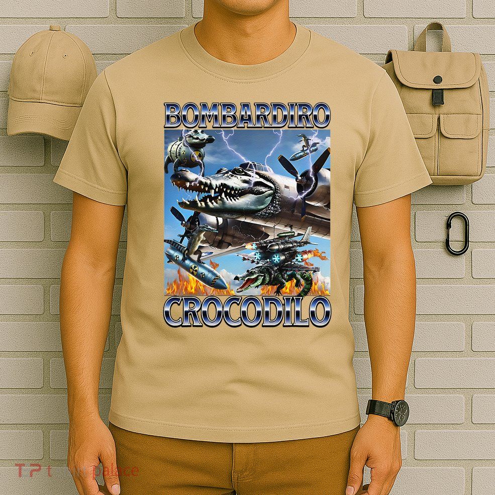 Bombardiro Crocodilo - Italian Brainrot Meme T-Shirt