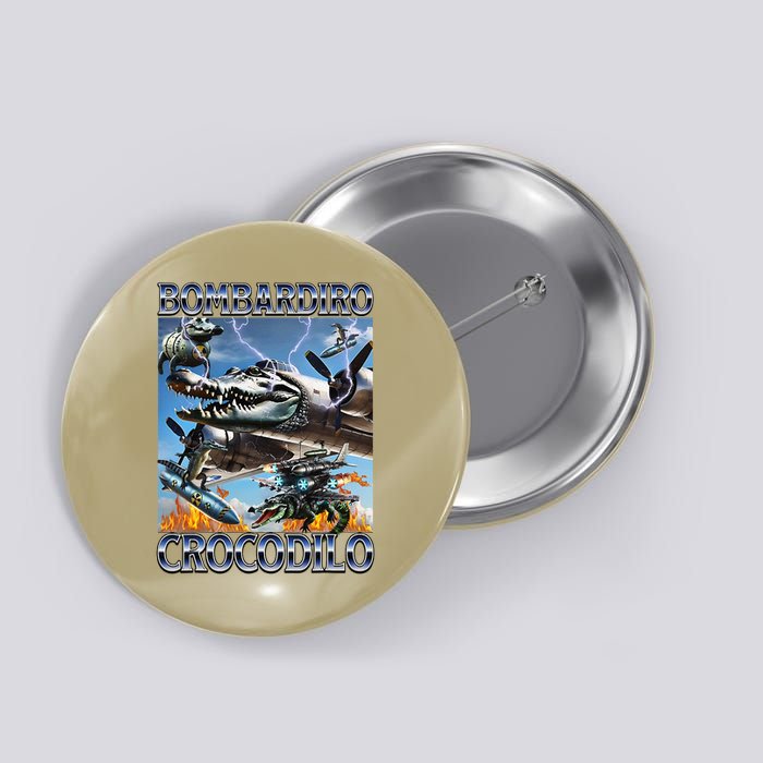 Bombardiro Crocodilo - Italian Brainrot Meme Button