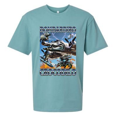 Bombardiro Crocodilo - Italian Brainrot Meme Sueded Cloud Jersey T-Shirt
