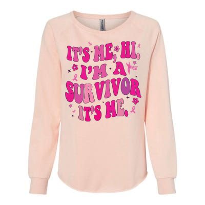 Breast Cancer Its Me Hi Im Survivor Cancer Womens California Wash Sweatshirt