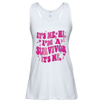 Breast Cancer Its Me Hi Im Survivor Cancer Ladies Essential Flowy Tank