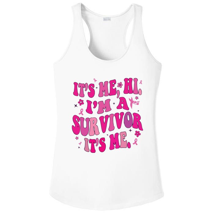 Breast Cancer Its Me Hi Im Survivor Cancer Ladies PosiCharge Competitor Racerback Tank