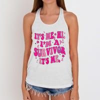 Breast Cancer Its Me Hi Im Survivor Cancer Women's Knotted Racerback Tank