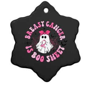 Breast Cancer Is Boo Sheet Ghost Halloween Groovy Costume Ceramic Star Ornament