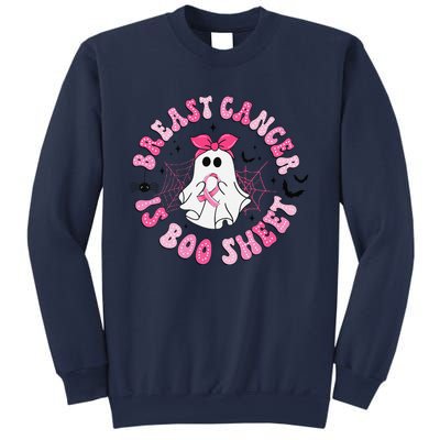 Breast Cancer Is Boo Sheet Ghost Halloween Groovy Costume Sweatshirt