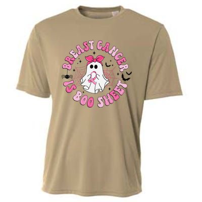 Breast Cancer Is Boo Sheet Ghost Halloween Groovy Costume Cooling Performance Crew T-Shirt