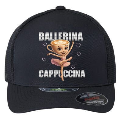 Ballerina Cappuccina - Italian Brainrot Meme Flexfit Unipanel Trucker Cap