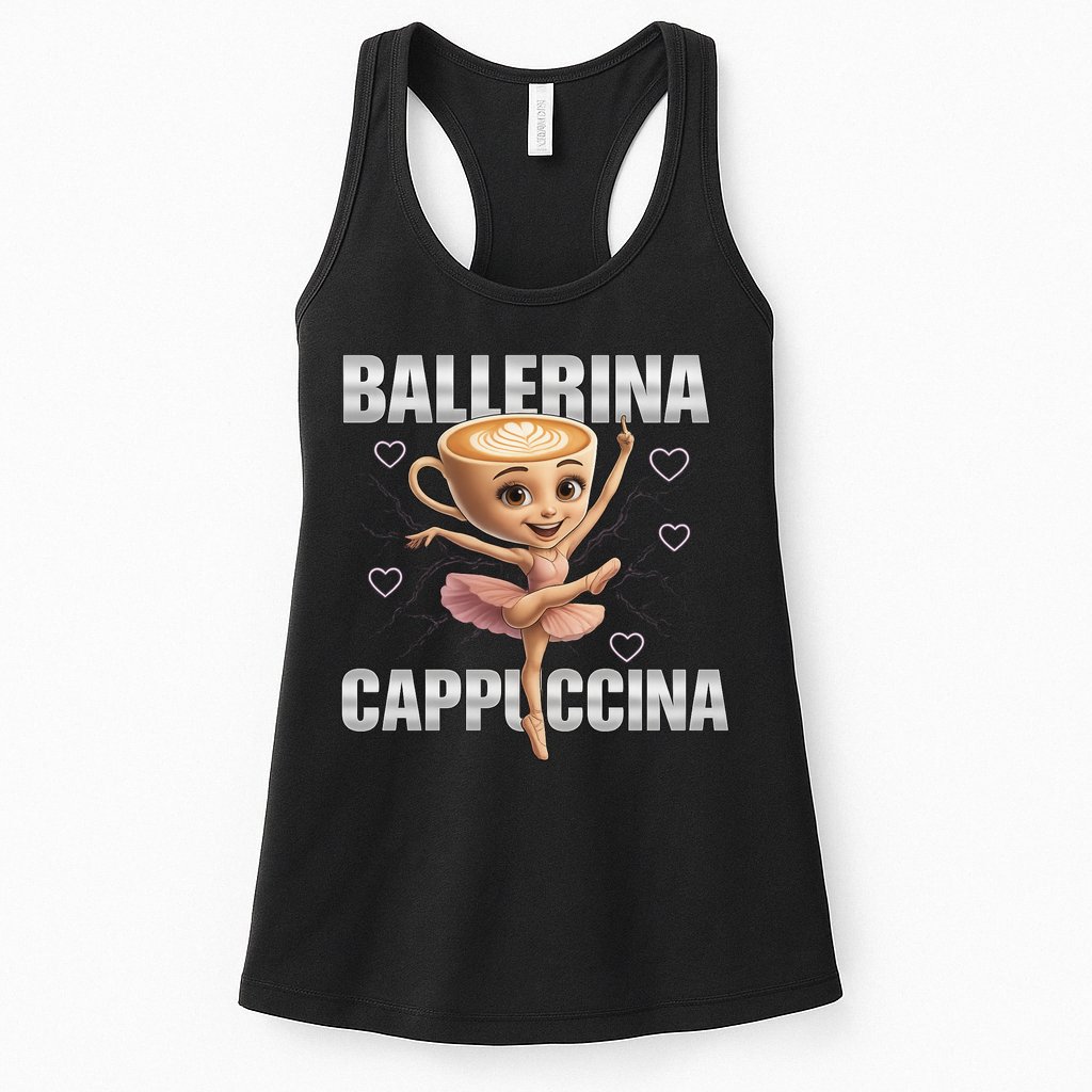 Ballerina Cappuccina - Italian Brainrot Meme Womens Tank Top