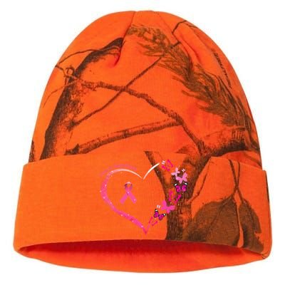 Breast Cancer I'm A Survivor Pink Butterfly Heart Awareness Kati Licensed 12" Camo Beanie