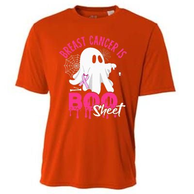 Breast Cancer Is Boo Sheet Halloween Breast Cancer Awareness Cooling Performance Crew T-Shirt