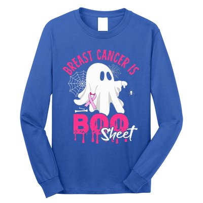 Breast Cancer Is Boo Sheet Halloween Breast Cancer Awareness Long Sleeve Shirt