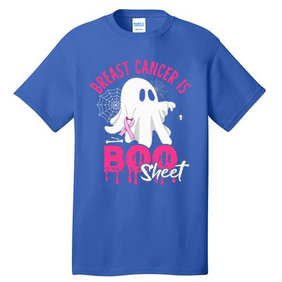 Breast Cancer Is Boo Sheet Halloween Breast Cancer Awareness Tall T-Shirt