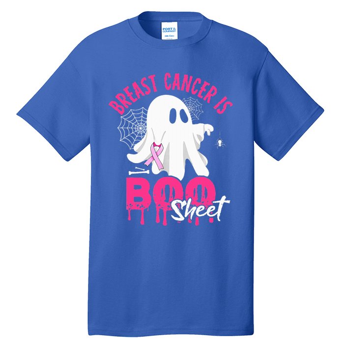 Breast Cancer Is Boo Sheet Halloween Breast Cancer Awareness Tall T-Shirt