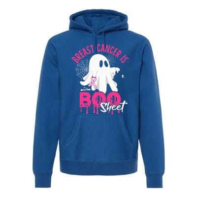 Breast Cancer Is Boo Sheet Halloween Breast Cancer Awareness Premium Hoodie