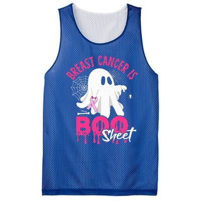 Breast Cancer Is Boo Sheet Halloween Breast Cancer Awareness Mesh Reversible Basketball Jersey Tank