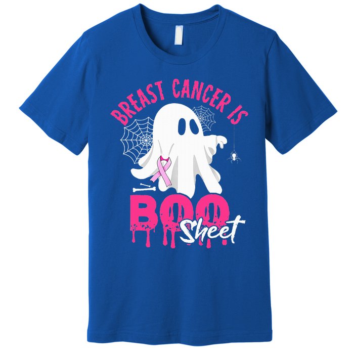 Breast Cancer Is Boo Sheet Halloween Breast Cancer Awareness Premium T-Shirt