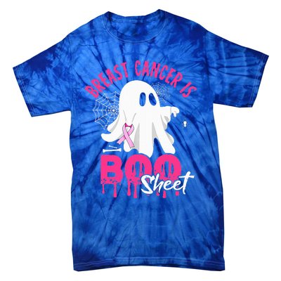 Breast Cancer Is Boo Sheet Halloween Breast Cancer Awareness Tie-Dye T-Shirt