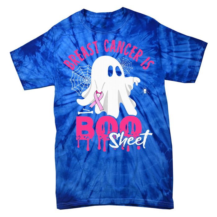 Breast Cancer Is Boo Sheet Halloween Breast Cancer Awareness Tie-Dye T-Shirt