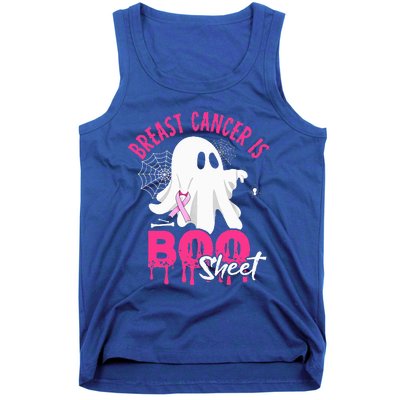 Breast Cancer Is Boo Sheet Halloween Breast Cancer Awareness Tank Top