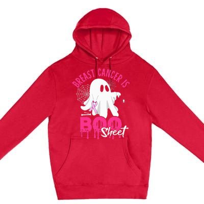 Breast Cancer Is Boo Sheet Halloween Breast Cancer Awareness Premium Pullover Hoodie