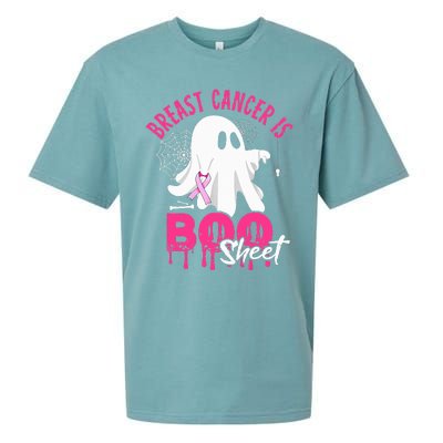 Breast Cancer Is Boo Sheet Halloween Breast Cancer Awareness Sueded Cloud Jersey T-Shirt