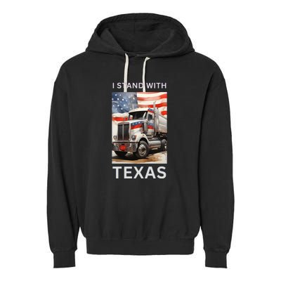 Border Crisis I Stand With Texas Garment-Dyed Fleece Hoodie