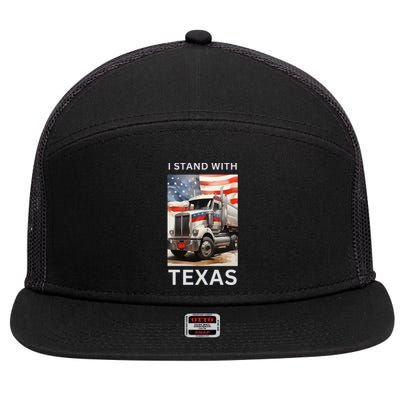 Border Crisis I Stand With Texas 7 Panel Mesh Trucker Snapback Hat