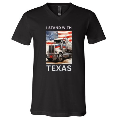 Border Crisis I Stand With Texas V-Neck T-Shirt