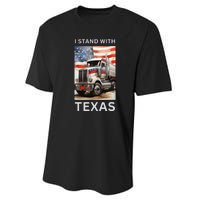 Border Crisis I Stand With Texas Performance Sprint T-Shirt