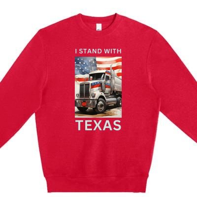 Border Crisis I Stand With Texas Premium Crewneck Sweatshirt