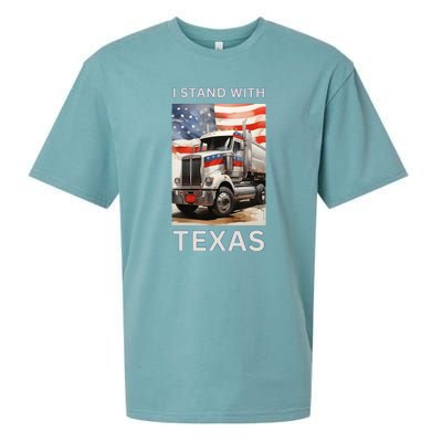 Border Crisis I Stand With Texas Sueded Cloud Jersey T-Shirt