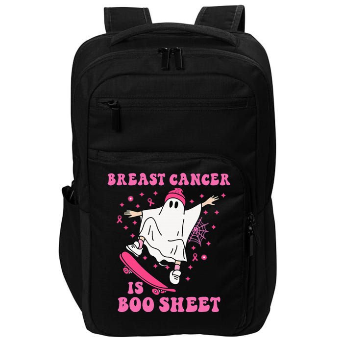 Breast Cancer is Boo Sheet Halloween Breast Cancer Awareness Impact Tech Backpack