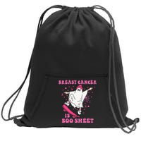 Breast Cancer is Boo Sheet Halloween Breast Cancer Awareness Sweatshirt Cinch Pack Bag