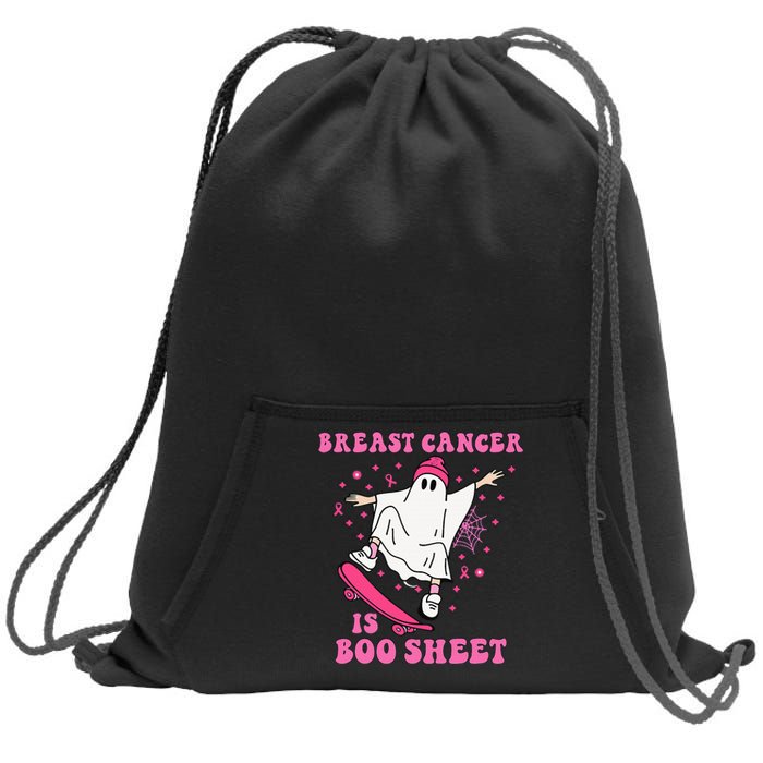 Breast Cancer is Boo Sheet Halloween Breast Cancer Awareness Sweatshirt Cinch Pack Bag