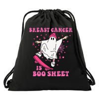 Breast Cancer is Boo Sheet Halloween Breast Cancer Awareness Drawstring Bag