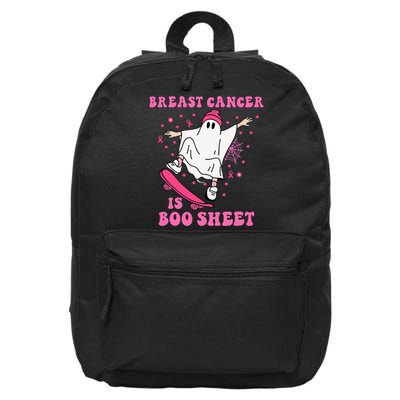 Breast Cancer is Boo Sheet Halloween Breast Cancer Awareness 16 in Basic Backpack