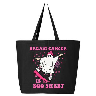 Breast Cancer is Boo Sheet Halloween Breast Cancer Awareness 25L Jumbo Tote