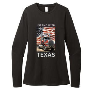 Border Crisis I Stand With Texas Womens CVC Long Sleeve Shirt