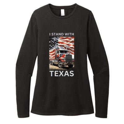 Border Crisis I Stand With Texas Womens CVC Long Sleeve Shirt