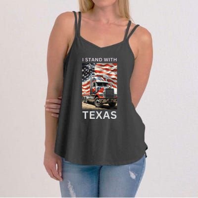 Border Crisis I Stand With Texas Women's Strappy Tank