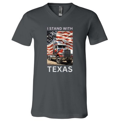 Border Crisis I Stand With Texas V-Neck T-Shirt