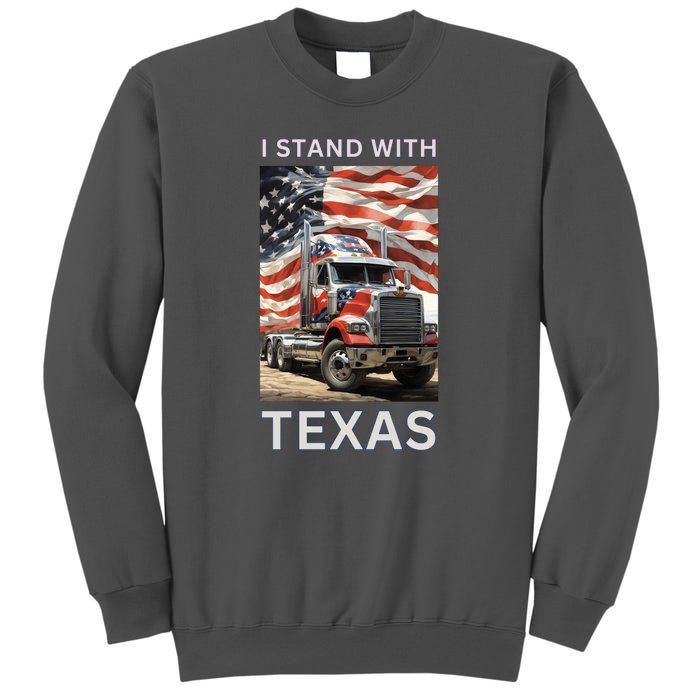 Border Crisis I Stand With Texas Tall Sweatshirt