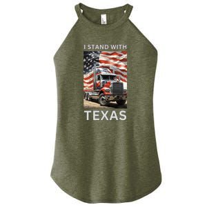 Border Crisis I Stand With Texas Women's Perfect Tri Rocker Tank